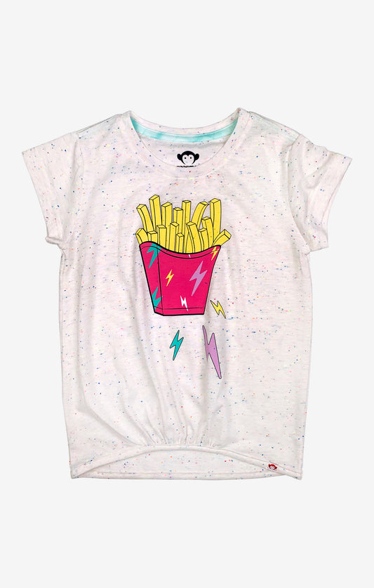 Camiseta con papas fritas para niñas