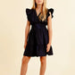 Girls Navy V-Neck Dress