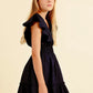 Girls Navy V-Neck Dress